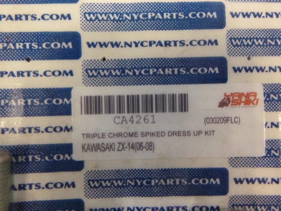 Axle Dress Up Kit Chrome 2006 - 2017 KAWASAKI ZX 14 R Billet Aluminum New USA - Image 3 of 3