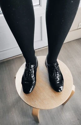 REPETTO - ZIZI Richelieu Cuir Vernis Noir - T37 - Photo 1/4