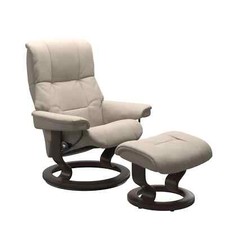 EKORNES STRESSLESS MAYFAIR MEDIUM CROSS BASE OTTOMAN CREAM