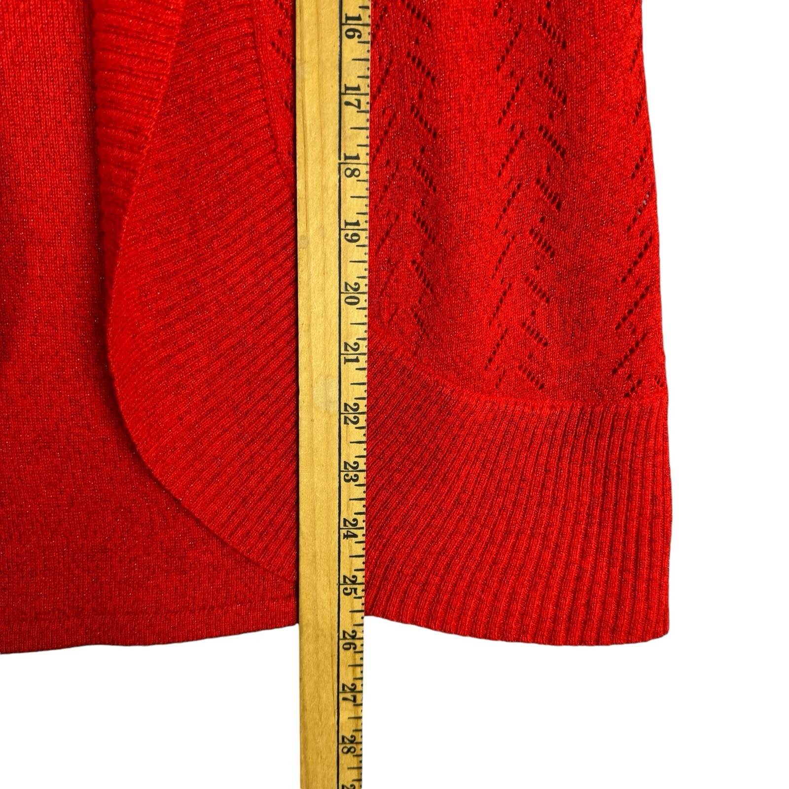 Basic Edition Women's Medium Red Layered Look Swe… - image 4