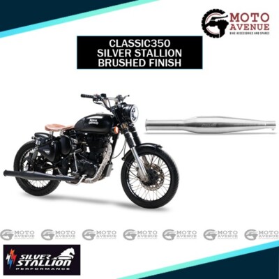 Silver Stallion Auspuff passend für Royal Enfield CLASSIC / THUNDERBIRD 350, ...