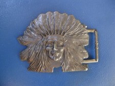 Vintage Native American Chief , Accurate 5476, Belt Buckle