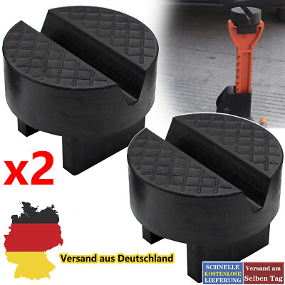 2pcs Wagenheber Gummiauflage KFZ Jack Pad Gummipuffer Unterstellbock Gummiblock