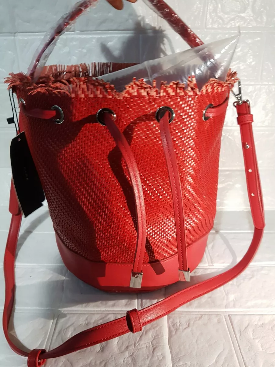 Zara bucket bag Red With Straps see description eBay