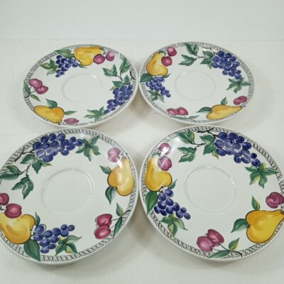 Cafe Classico by Nancy Calhoun L'Amore Saucer Set Of 4- 5''
