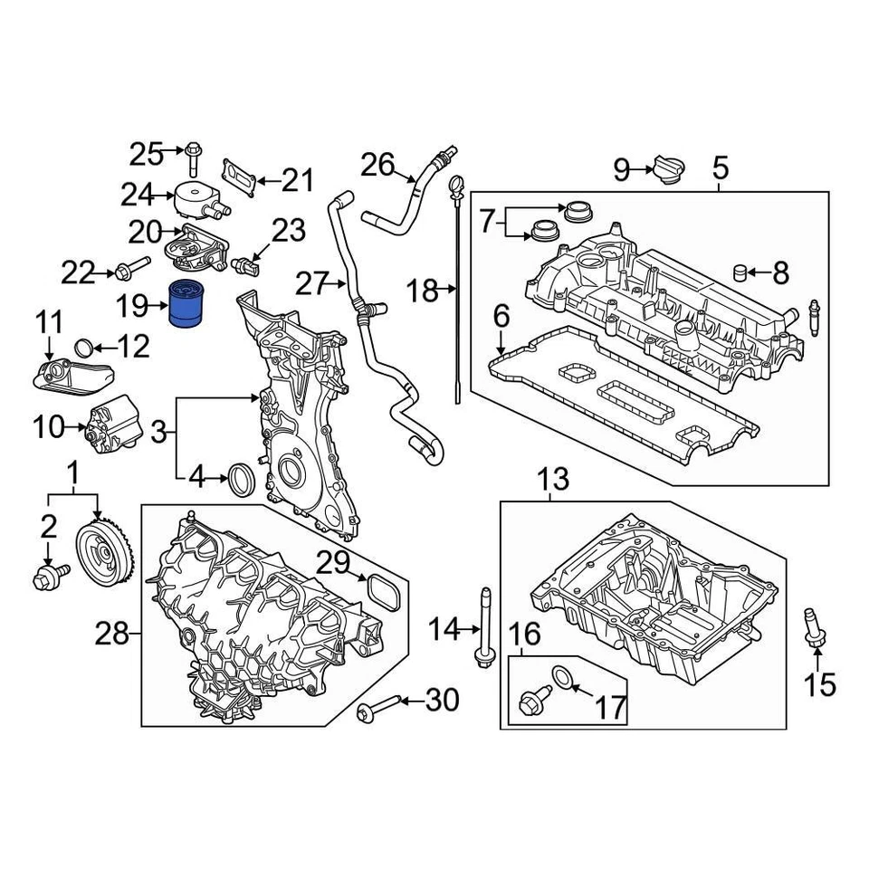 For Ford Mustang 2015-2023 Ford BE8Z6731AB Engine Oil Filter — 第 4/4 张图片