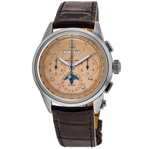 New Breitling Premier B25 Datora 42 Automatic Copper Men's Watch AB2510201K1P1