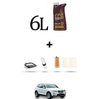 Hoffcar Servicekit 4 Filter Und 6L ÖL FüR BMW X3 (F25) 20Dx 135Kw Ab 2010