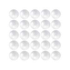 Crafjie Craft Foam Balls 25-Pack 1.5 Inches in Diamete, 1.5in 25pcs, White