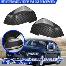 2X Carbon Optik Spiegelkappen Au�enspiegel Kappe f�r BMW F20 F21 F22 F30 F32 F36