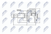 NTY Gelenksatz, Antriebswelle NPZ-HD-051 FüR Honda