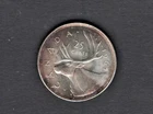 1965 Canada  25 cents -SILVER   UNCIRCULATED with TONING