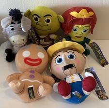"Nuevo juego completo de 5 juguetes de peluche Shrek de 7"" Dreamworks Toy Factory 2025"