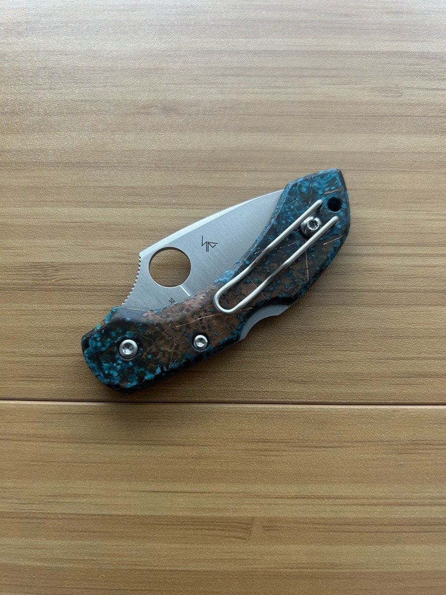 Nodak Custom “Puma Scratch” Shipwreck Copper Spyderco Dragonfly 2