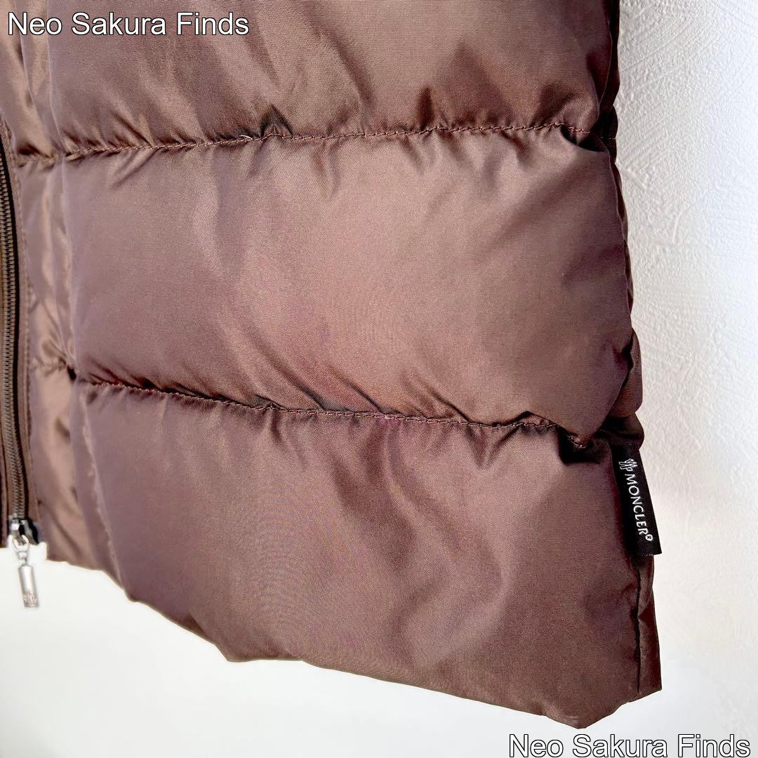 MONCLER Patch Down Jacket Blouson Dark Brown Coat… - image 6