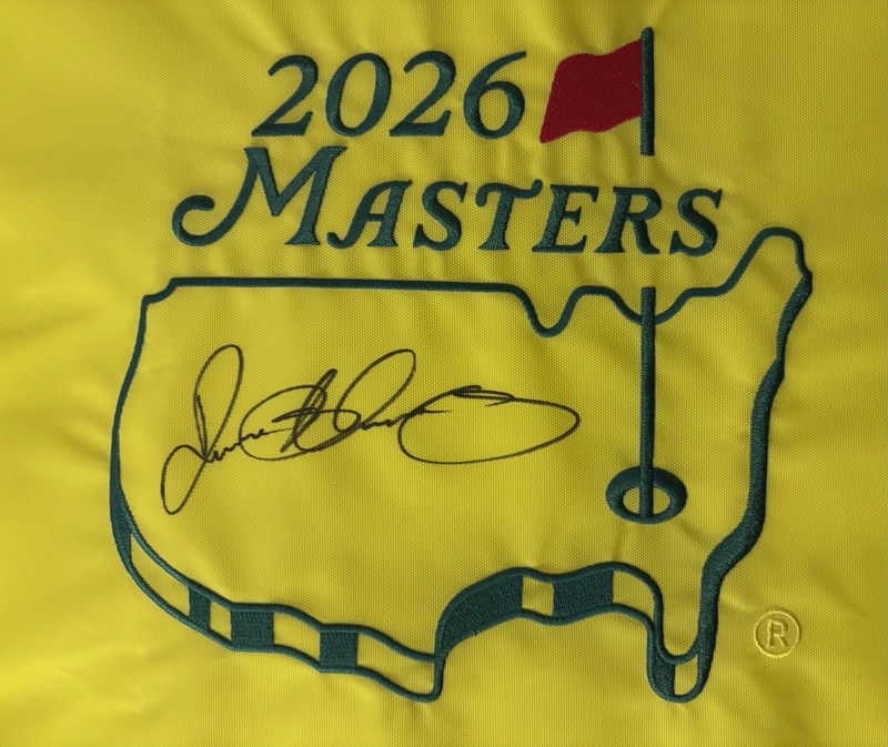WOW!! Rory McIlroy Signed 2026 Official Masters Pin Flag PSA Auth ~ Back To Back