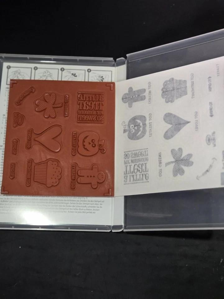 STAMPIN UP! RED RUBBER CLING STAMPS LOT OF 21 PREOWNED NICE CONDITION VARIETY