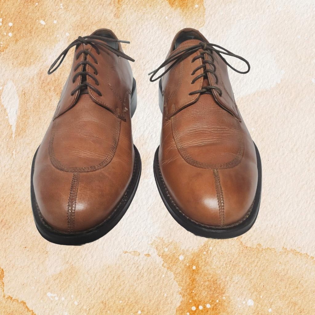 SAOLA STONE HAVEN Scarpe Derby Uomo Pelle Marrone 13159 US 101 2D ~ Made in Italy!