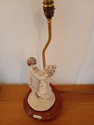Vintage Porcelain Figurine LAMP By AURO BELCARI Titled WEDDING DAY Great Con - Image 1 of 4
