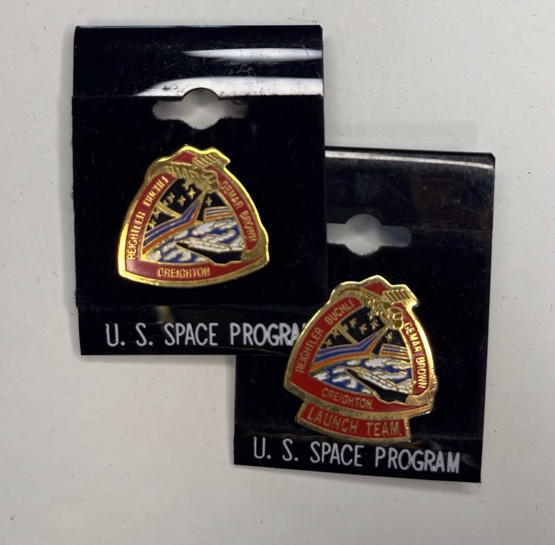NASA STS-48 Space Shuttle - Creighton Gemar Brown Reightler Pin set NOS