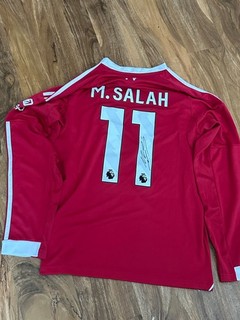 Salah Signed Liverpool Home Shirt With Coa Included