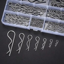 100Pcs Cotter Pins Assortment, Stainless Steel R Clips Split Pins Fasteners Kit