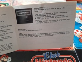Notice Manuel Originale du jeu Nintendo Nes Excitebike en FRA
