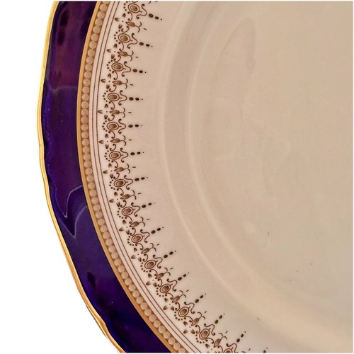 Royal Worcester Regency Kobaltblau & Gold Essteller - 8er Set, 10 7/8" - Bild 6 von 9
