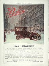 1907 Ad (10 X 13 3/4 inches) Peerless Motor Car Co 1908 Limousine