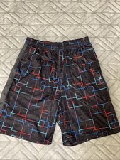 Xersion Elastic Waist Black Training Active Boys Husky Shorts Size L 14-16