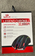 Redragon Legend Chroma X 32,000 DPI Wired Gaming Mouse with Side Keys BRAND NEW 