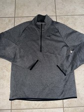 Nike Dri Fit Sportswear Long Sleeve Athletic Dark Gray Zip Pullover Mens M