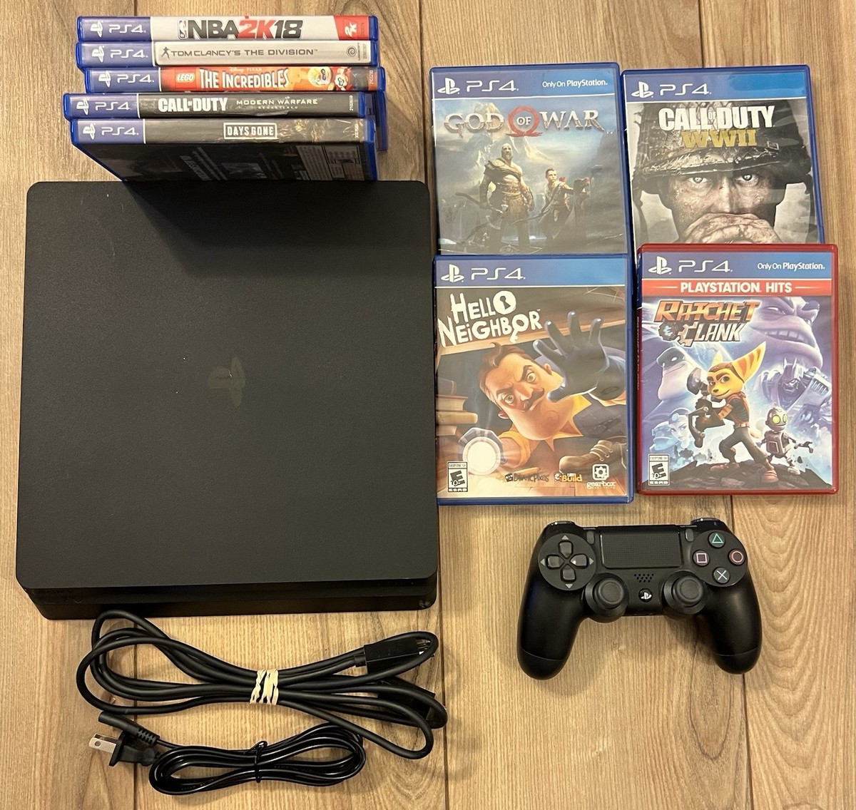 Sony PlayStation 4 PS4 Slim 1TB CUH-2115b Console Bundle w/ 9 