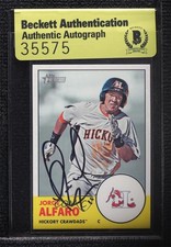 BAS 2012 Heritage Minor League Edition Jorge Alfaro Beckett Auth Sticker ur8