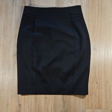 Express BlackHigh Rise Pencil Skirt Knee Length Zip Lined Slit Size 2