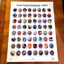 Póster de canicas Carl Fisher 2025 artista contemporáneo de mármol Peltier Christensen