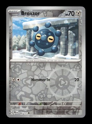 Pokémon TCG SV: Prismatic Evolution Bronzor Common Reverse Holo