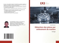 Imad Manssouri | Obtention Des PièCes Par EnlèVement De MatièRe | Taschenbuch