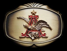 MI21153 NOS VINTAGE 1978 ANHEUSER-BUSCH BEER BELT BUCKLE