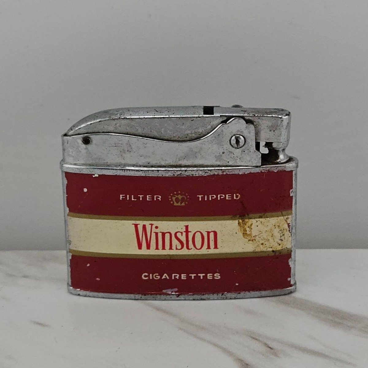 Vintage Winston Advertising Filter Tipped Cigarettes Lighter Crown Design  Japan