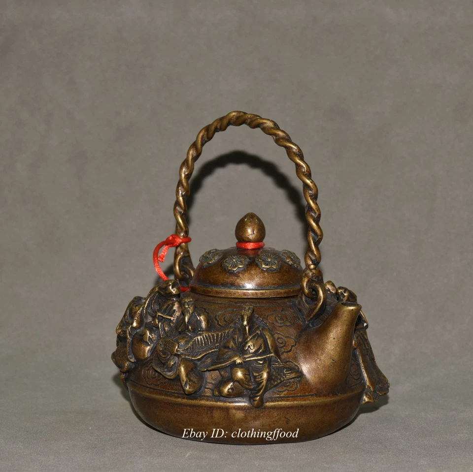 Коллекция чистой меди фиолетовая медь и восемь бессмертных украшений для винного горшка - Изображение 2 из 4