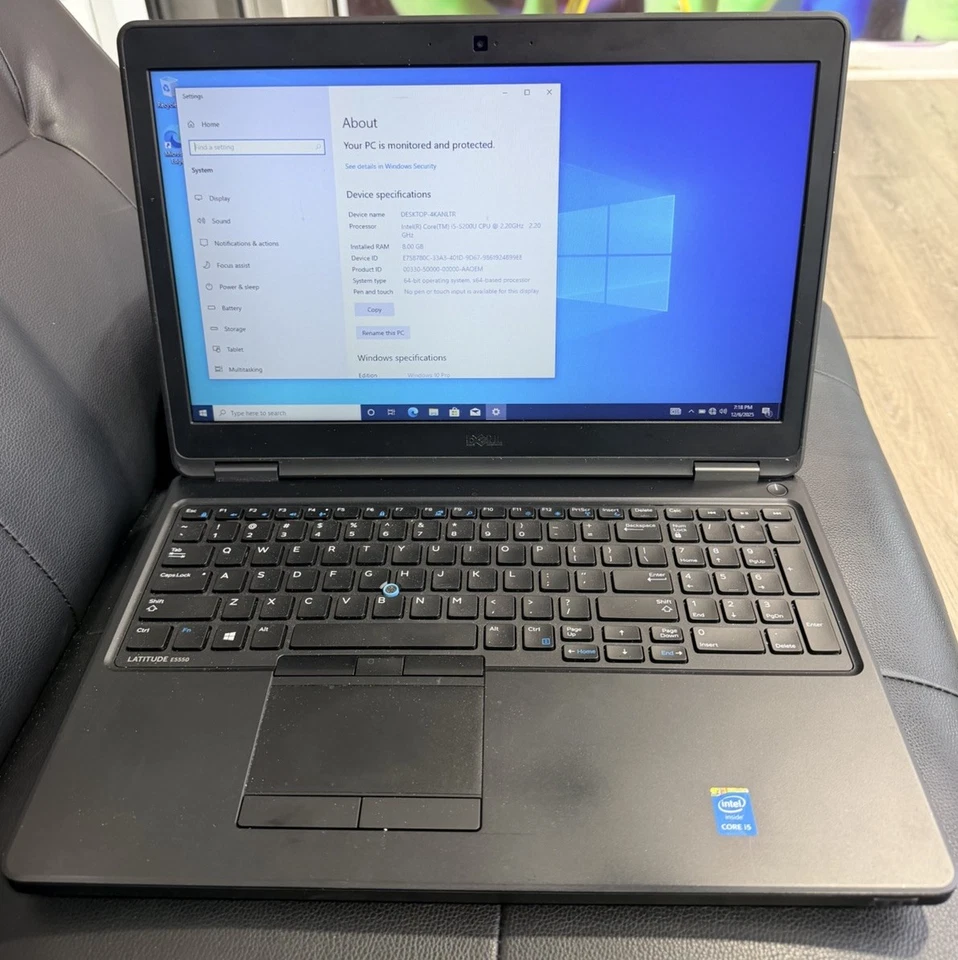 - Dell Latitude E550 / i5 5ta generación / 8gb ram / 256gb ram / win 10 pro Foto 2 de 4
