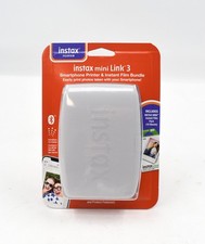 Fujifilm Instax Mini Link 3 Smartphone Printer Instant Film Bundle White - New
