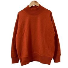 25AW MHL, MARGARET HOWELL Felted Rough Wool Knit Sweater, 2 Orange Women USED
