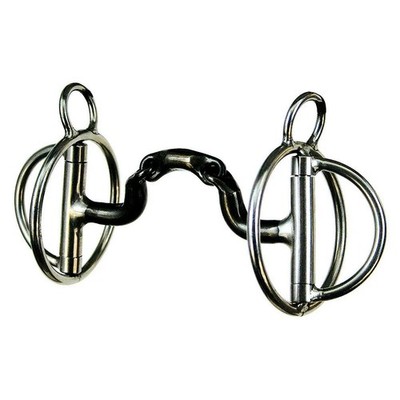 REINSMAN 234 Rockin' S 3'' Dee Cheeks & 5'' Mouth Stage A 3-Pc Raised Snaffle Bit