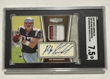 Rob Gronkowski Rookie Patch Auto 2010 Topps Unrivaled Autograph Patriots SGC 7.5