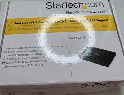 StarTech 2.5  USB 3.0 to SATA III HDD Enclosure Tool-less