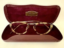 Oliver Peoples 46mm OP-9 404 AG 1990s Vintage Eyeglass Frame-Original Case