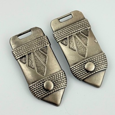 Revcor Western Belt Tip Ends Buckle Silver Tone Arrowhead Pair Cowboy Western