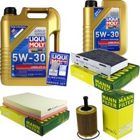 Mann Inspektionspaket 6L Liqui Moly Longlife 5W-30 FüR VW Golf V 3.2 R32 4Motion